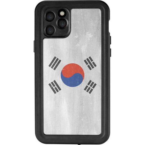 South Korean Flag Distressed iPhone 11 Pro Waterproof Case